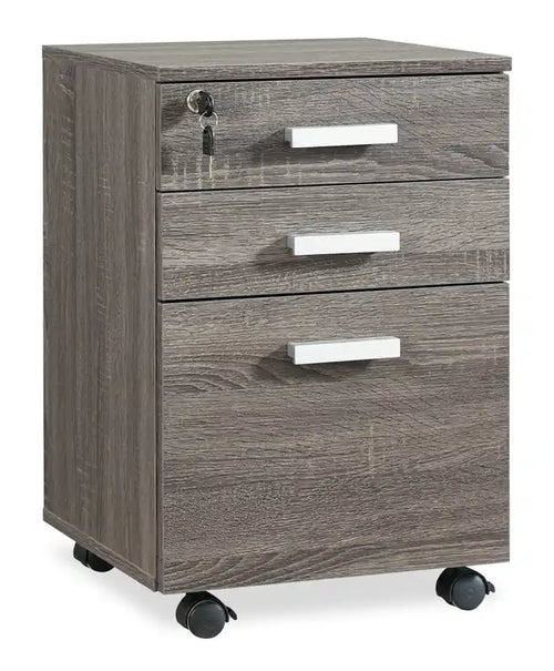 Oscar 15.75 3-Drawer Lateral Filing Cabinet - Distressed Grey