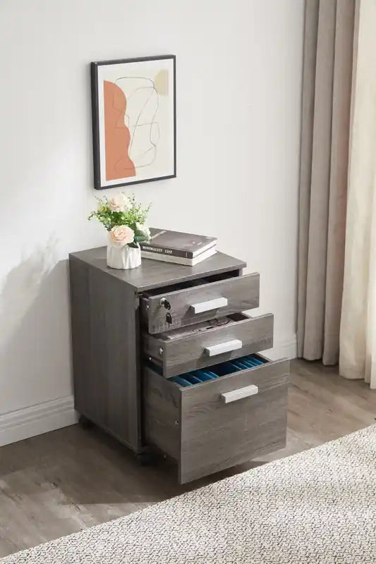 15.75 3-Drawer Lateral Filing Cabinet - Distressed Grey