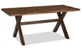 Plum Dining Table, Wood, Live-Edge Look, 70.75W- Nutmeg Brown