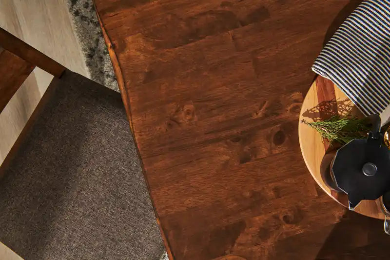 Dining Table, Wood, Live-Edge Look, 70.75W- Nutmeg Brown