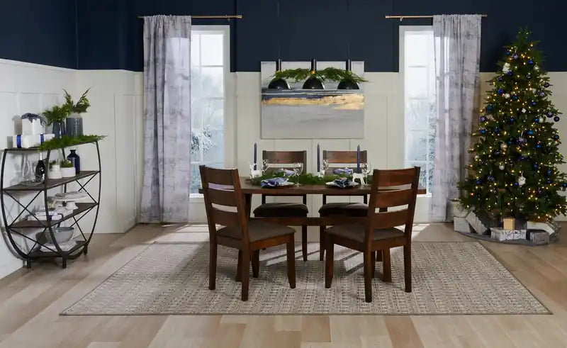 Dining Table, Wood, Live-Edge Look, 70.75W- Nutmeg Brown