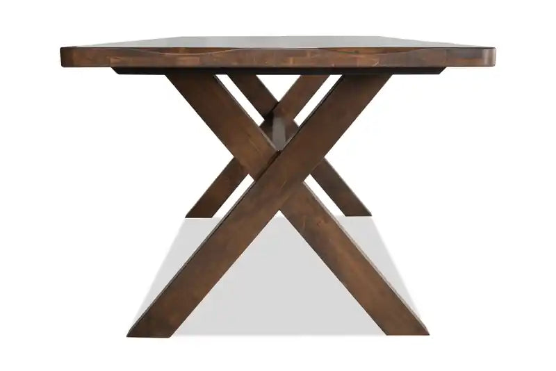 Dining Table, Wood, Live-Edge Look, 70.75W- Nutmeg Brown