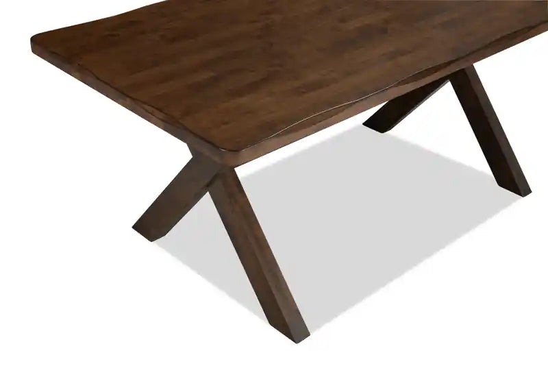 Dining Table, Wood, Live-Edge Look, 70.75W- Nutmeg Brown