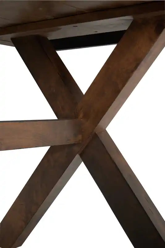Dining Table, Wood, Live-Edge Look, 70.75W- Nutmeg Brown