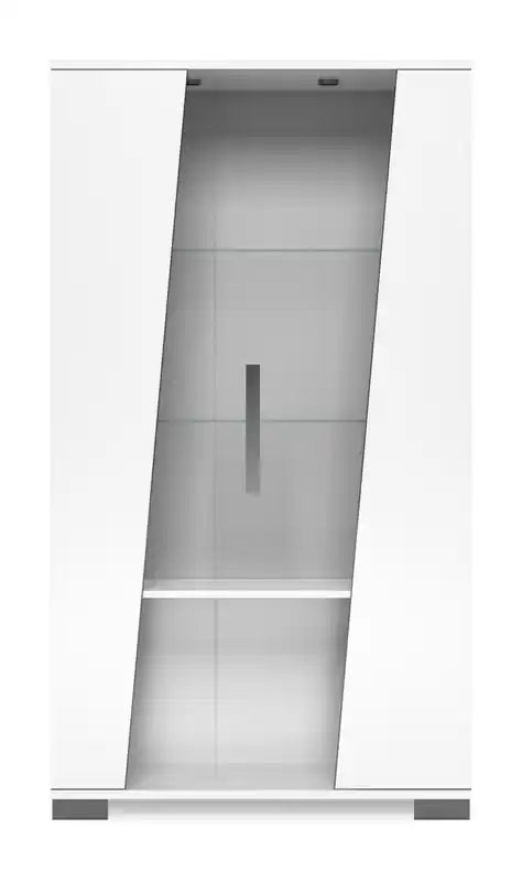 Dining Curio with Storage & Glass Display Shelves - Made in Italy, Modern, 40W