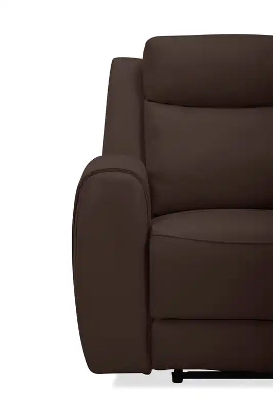 78 Top-Grain Genuine Leather Power Reclining Loveseat with Console - Silverado Chocolate Brown
