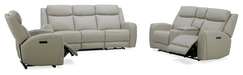 78 Top-Grain Genuine Leather Power Reclining Loveseat with Console - Silverado Chocolate Brown