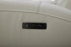 Causeuse inclinable électrique en cuir véritable pleine fleur 78 po avec console - Chocolat Silverado