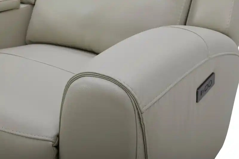 78 Top-Grain Genuine Leather Power Reclining Loveseat with Console - Silverado Chocolate Brown