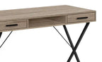 Bureau de 42 po avec 2 tiroirs et casier