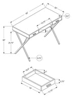 Bureau de 42 po avec 2 tiroirs et casier