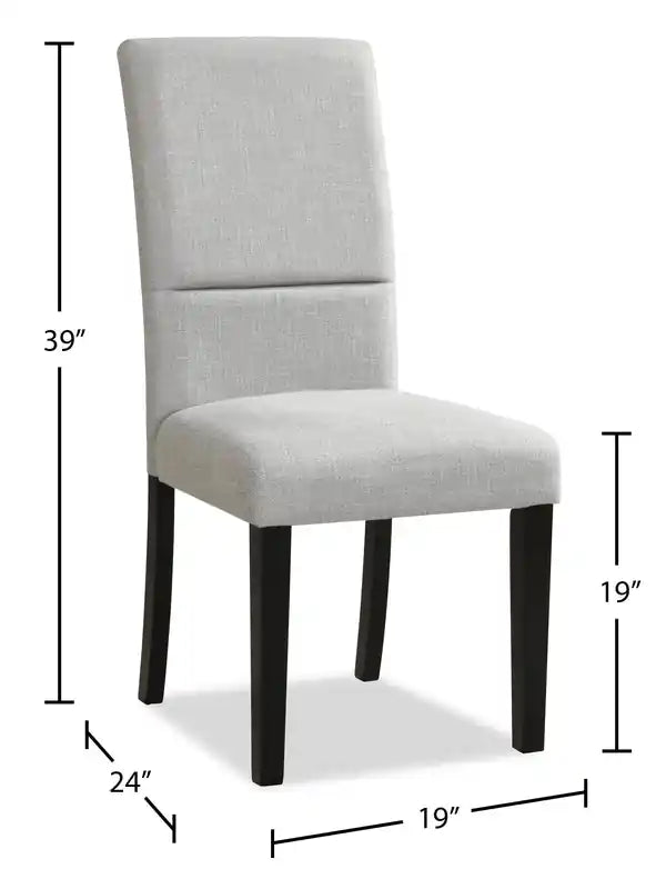 Dining Chair with Linen-Look Fabric