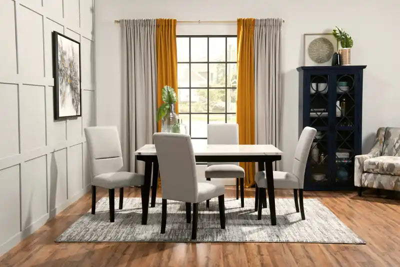 Dining Chair with Linen-Look Fabric