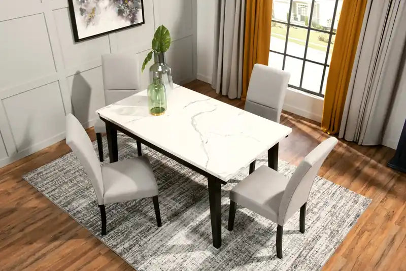 Dining Chair with Linen-Look Fabric
