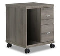 Willis 17.75 Filing Cabinet with 2-Drawers & Open Storage on Casters - Dark Taupe