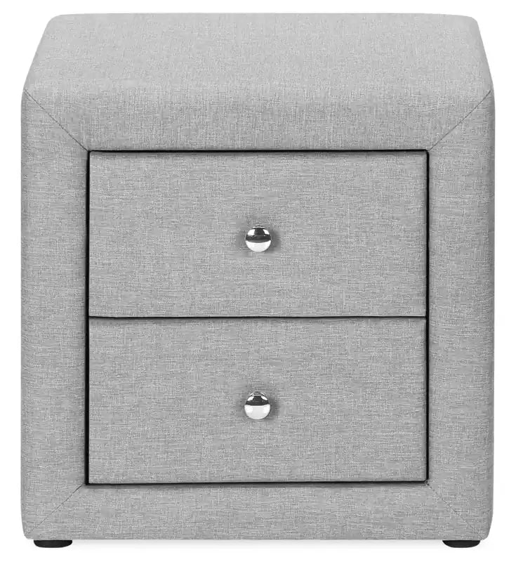 Upholstered Bedside 2-Drawer Nightstand, 20.5W x 20.75H