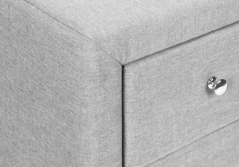 Upholstered Bedside 2-Drawer Nightstand, 20.5W x 20.75H