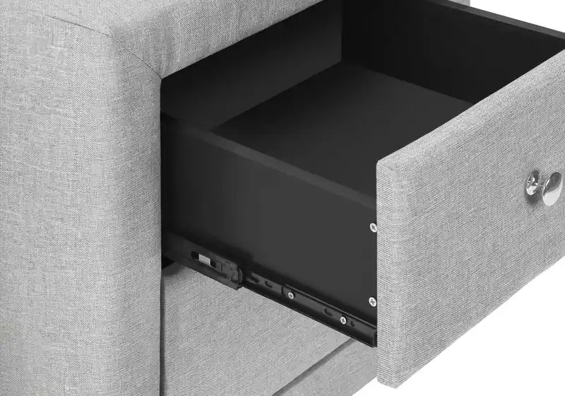Upholstered Bedside 2-Drawer Nightstand, 20.5W x 20.75H